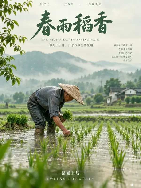《春雨润田》- 黄豆影视乡村励志短剧封面